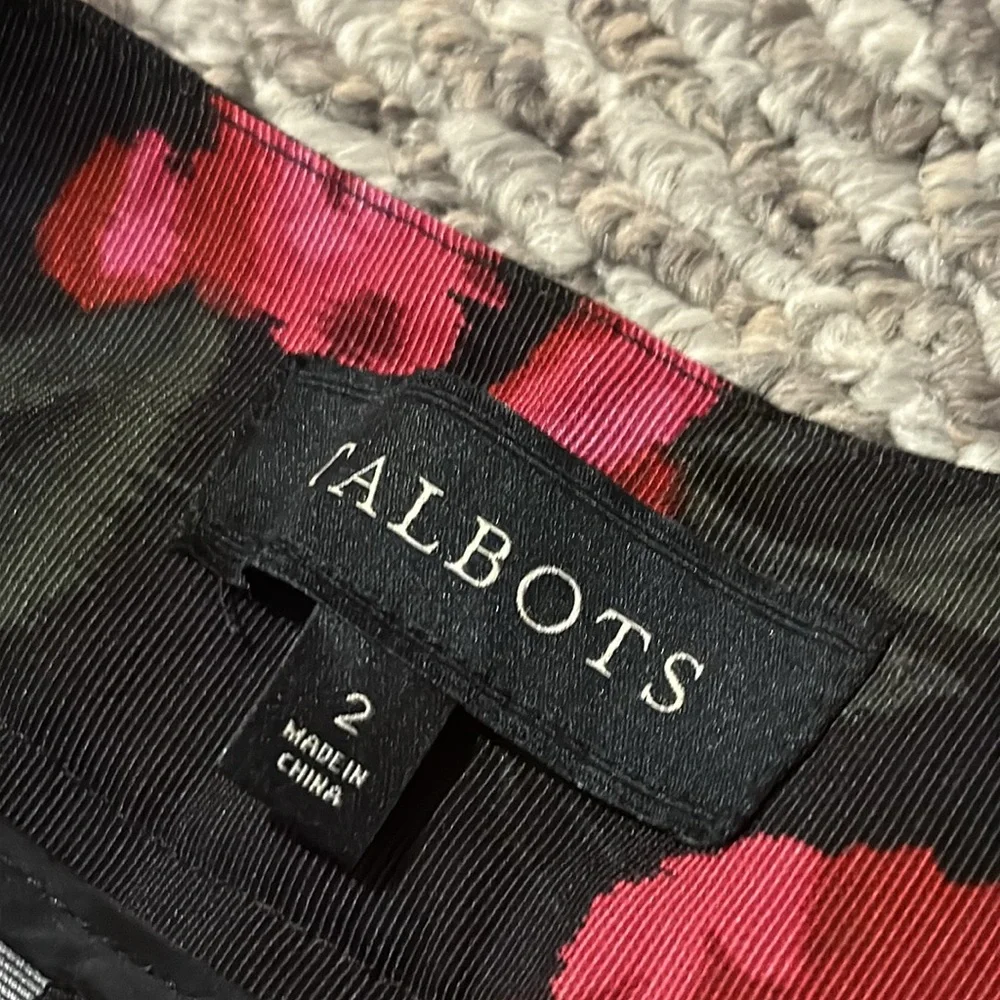 Talbots floral rose Heritage Pants silk cotton blend - Picture 6 of 9